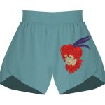 Ladies Flowy Overlay Shorts Thumbnail
