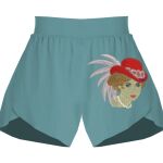 Ladies Flowy Overlay Shorts Thumbnail