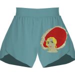 Ladies Flowy Overlay Shorts Thumbnail