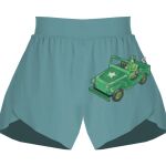 Ladies Flowy Overlay Shorts Thumbnail