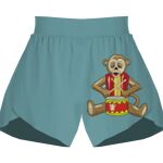 Ladies Flowy Overlay Shorts Thumbnail