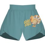 Ladies Flowy Overlay Shorts Thumbnail