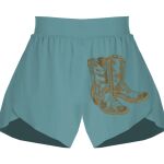 Ladies Flowy Overlay Shorts Thumbnail