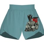 Ladies Flowy Overlay Shorts Thumbnail