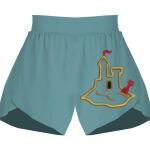 Ladies Flowy Overlay Shorts Thumbnail