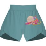 Ladies Flowy Overlay Shorts Thumbnail