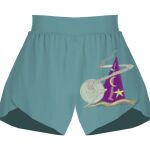 Ladies Flowy Overlay Shorts Thumbnail