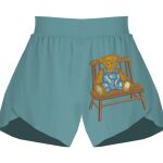 Ladies Flowy Overlay Shorts Thumbnail