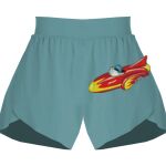 Ladies Flowy Overlay Shorts Thumbnail