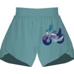 Ladies Flowy Overlay Shorts Thumbnail