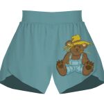 Ladies Flowy Overlay Shorts Thumbnail