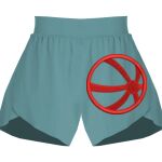 Ladies Flowy Overlay Shorts Thumbnail
