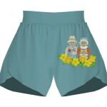 Ladies Flowy Overlay Shorts Thumbnail