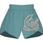 Ladies Flowy Overlay Shorts Thumbnail