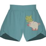 Ladies Flowy Overlay Shorts Thumbnail