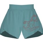 Ladies Flowy Overlay Shorts Thumbnail