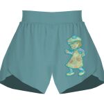 Ladies Flowy Overlay Shorts Thumbnail