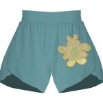 Ladies Flowy Overlay Shorts Thumbnail