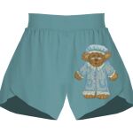 Ladies Flowy Overlay Shorts Thumbnail