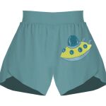 Ladies Flowy Overlay Shorts Thumbnail