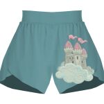 Ladies Flowy Overlay Shorts Thumbnail