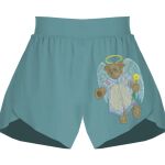 Ladies Flowy Overlay Shorts Thumbnail