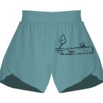 Ladies Flowy Overlay Shorts Thumbnail