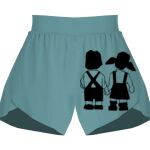 Ladies Flowy Overlay Shorts Thumbnail