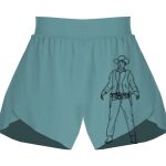 Ladies Flowy Overlay Shorts Thumbnail