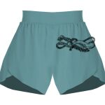Ladies Flowy Overlay Shorts Thumbnail