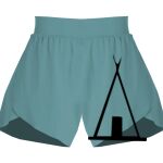 Ladies Flowy Overlay Shorts Thumbnail