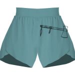 Ladies Flowy Overlay Shorts Thumbnail