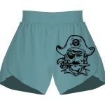 Ladies Flowy Overlay Shorts Thumbnail