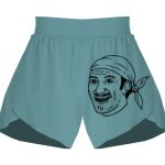 Ladies Flowy Overlay Shorts Thumbnail