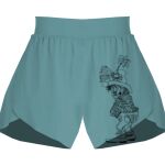 Ladies Flowy Overlay Shorts Thumbnail