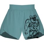 Ladies Flowy Overlay Shorts Thumbnail