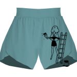 Ladies Flowy Overlay Shorts Thumbnail