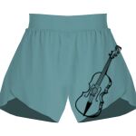 Ladies Flowy Overlay Shorts Thumbnail