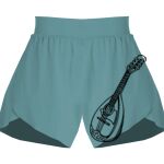 Ladies Flowy Overlay Shorts Thumbnail