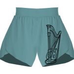 Ladies Flowy Overlay Shorts Thumbnail