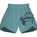 Ladies Flowy Overlay Shorts Thumbnail