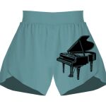 Ladies Flowy Overlay Shorts Thumbnail