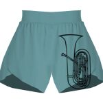 Ladies Flowy Overlay Shorts Thumbnail