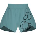 Ladies Flowy Overlay Shorts Thumbnail