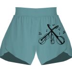 Ladies Flowy Overlay Shorts Thumbnail