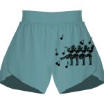 Ladies Flowy Overlay Shorts Thumbnail