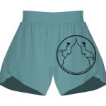 Ladies Flowy Overlay Shorts Thumbnail