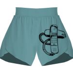Ladies Flowy Overlay Shorts Thumbnail