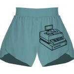 Ladies Flowy Overlay Shorts Thumbnail