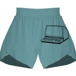 Ladies Flowy Overlay Shorts Thumbnail